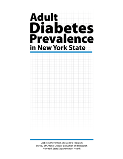 Adult Diabetes Prevalence in New York State, Prepared in 2011