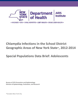 Chlamydia Mapping by NYS School District Boundaries, Excluding New York City (2012-2014)