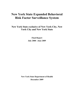 Prevalence Estimates for New York State Exclusive of New York City, New York City, and New York State, Table 44a