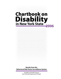 Chartbook on Disability in New York State, 2006