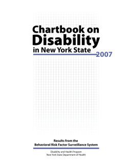 Chartbook on Disability in New York State, 2007