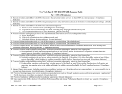 New York Part C FFY 2012 SPP/Annual Performance Report Response