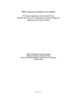BDCC Program Accountant s User Manual