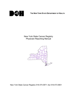 NYSCR Physician Reporting Manual