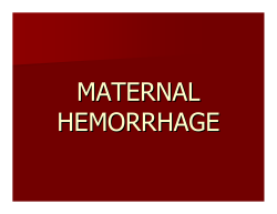 Stony Brook University Maternal Hemorrhage Risk Assessment