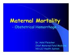 Adiel Fleischer MD, Obstetric Hemorrhage