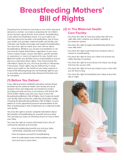 Breastfeeding Mothers' Bill of Rights