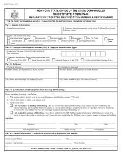 Substitute W-9 Form