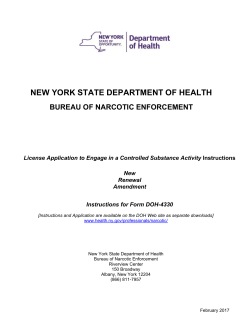 Instructions to Apply for a License to Engage in a Controlled Substance Activity