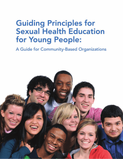 Guiding Principles for Sexual Health Education for Young People: A Guide for Community-Based Organizations