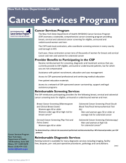 Cancer Services Program Fact Sheet