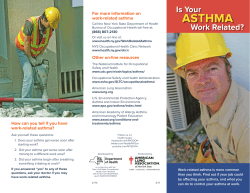 Is Your Asthma Work-Related?