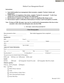 Intake and Engagement