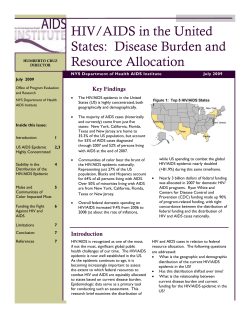 HIV/AIDS in the United States: Disease Burden and Resource Allocation