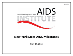 Appendix II - NYS AIDS Milestones