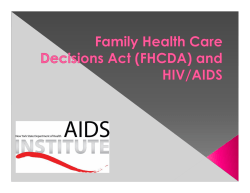 Slideset: The Family Health Care Decisions Act and HIV/AIDS