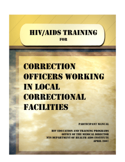 Correctional Officers Working in Local Correctional Facilities - Participant Manual
