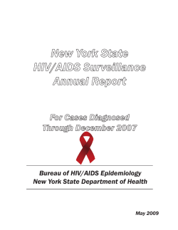 New York State HIV/AIDS Surveillance Annual Report - 2007