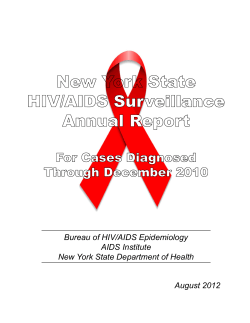 New York State HIV/AIDS Surveillance Annual Report - 2010