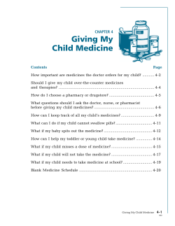 Giving My Child Medicine