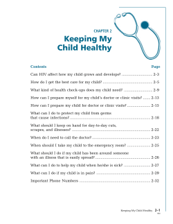 Keeping My Child Healthy