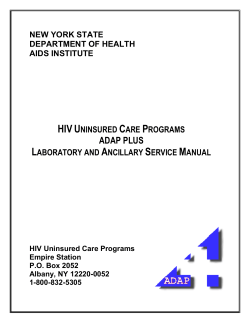 ADAP Plus - Laboratory Ancillary Service Manual