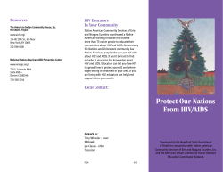 Protect Our Nations from HIV/AIDS - Brochure, June 2013