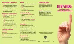 HIV/AIDS: Basic Facts for the Deaf and Hard of Hearing, July 2013