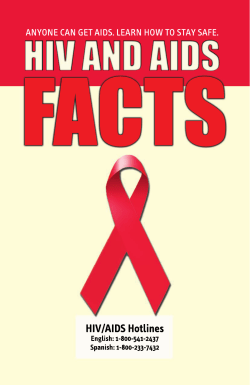 HIV and AIDS Facts - Brochure, November 2012 (English)