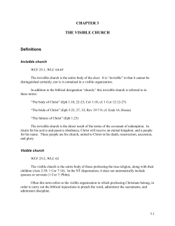 Chapter 3 The Visible Church