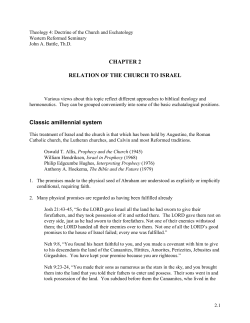 Chapter 2 Relation of the Church to Israel