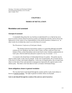 Chapter 2&nbsp; &nbsp;Modes of Revelation