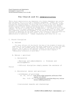 Church Administration