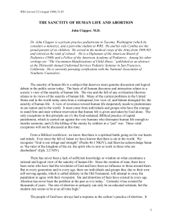 Clapper - Sanctity and Abortion