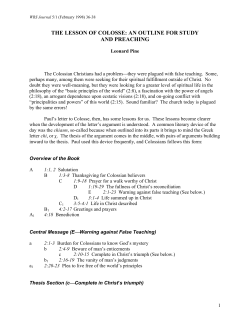 Pine - Colossians