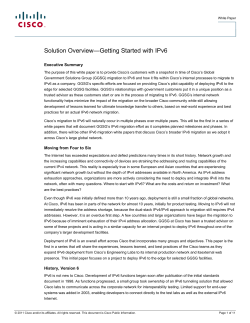 Getting Started with IPv6 White Paper