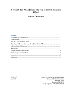 In the 1970s, Harold Wilson's Labour Government proposed a Wealth Tax