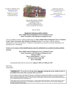 DHS-CTC Project RFQ Packet - Feasibility Study