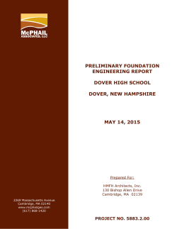 Preliminary Foundation Engineering Report, May 14, 2015