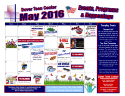 Teen Center Schedule May&nbsp;2016