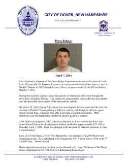 PR-2016-04-07 Todd Kent Arrest