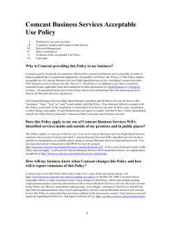 Comcast Acceptable Use Policy