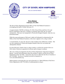 PR-2016-02-29 Ashley McLaren Drug Overdose