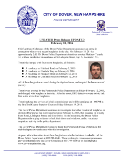 PR-2016-02-18 Residential Burglaries Update