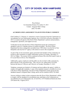 PR-2015-11-25 Accreditation Assessment Team Public Comment