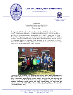 PR-2015-09-28 Dover Masons DARE Donation