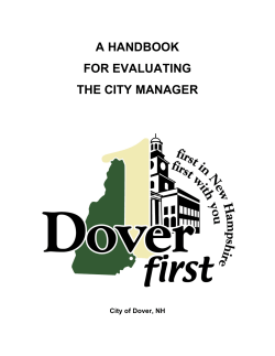 Handbook for Evaluating the City Manager