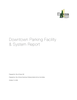 Downtown Parking Facility and System Report