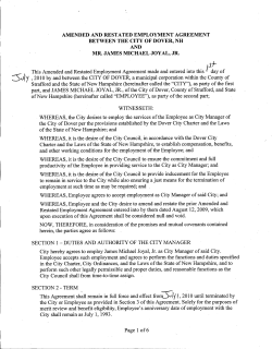 City Manager J. Michael Joyal, Jr., Contract Restated July 1, 2010