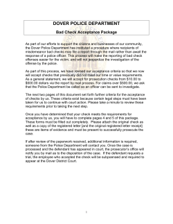 Bad Check Acceptance Package